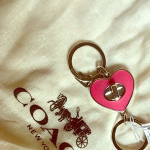 Coach Heart Keychain 2-in-1